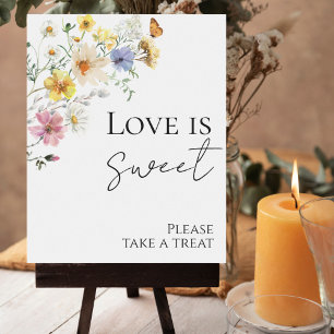 Colorful Wildflow Bridal Shower Love Is Sweet Sign