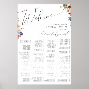 Colorful Wildflower   Alphabetical Seating Chart