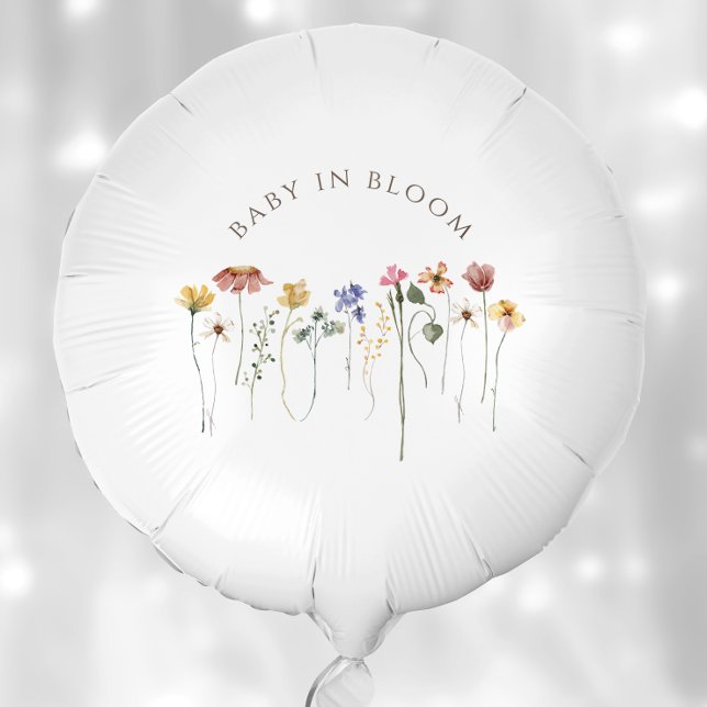 Colorful Wildflower Baby In Bloom Baby Shower Balloon (Creator Uploaded)