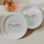 Colorful Wildflower Baby In Bloom Baby Shower Paper Plates<br><div class="desc">These colorful wildflower baby in bloom baby shower paper plates are perfect for your simple, whimsical boho rainbow summer baby shower. The bright, enchanted pink, yellow, orange, and gold color florals give this product the feel of a minimalist elegant vintage hippie spring garden. The modern design is artsy and delicate,...</div>