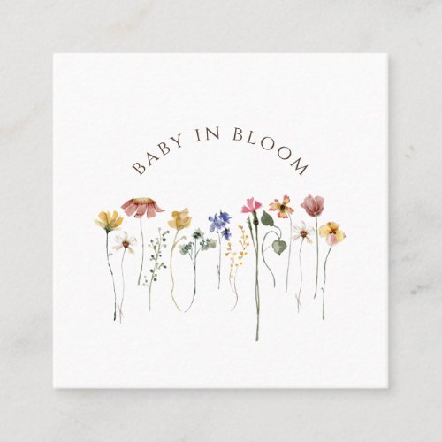 Colorful Wildflower Baby In Bloom Thank You Card