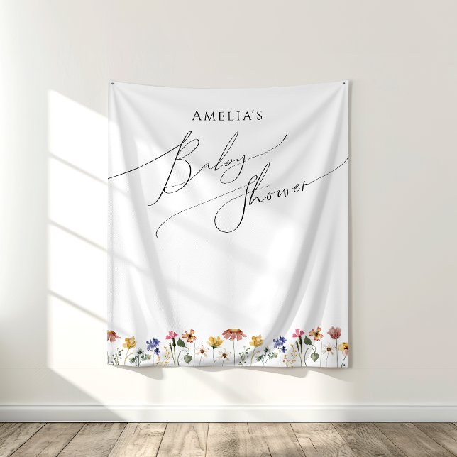 Colorful Wildflower Baby Shower Backdrop (Creator Uploaded)