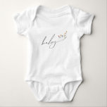 Colorful Wildflower Baby Shower Bodysuit<br><div class="desc">This colorful wildflower baby shower bodysuit is perfect for your simple, whimsical boho rainbow summer baby shower. The bright, enchanted pink, yellow, orange, and gold color florals give this product the feel of a minimalist elegant vintage hippie spring garden. The modern design is artsy and delicate, portraying a classic earthy...</div>