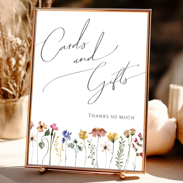 Colorful Wildflower Baby Shower Cards and Gifts Poster (Creator Uploaded)