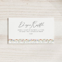 Colorful Wildflower Baby Shower Diaper Raffle