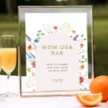 Colorful Wildflower Baby Shower Momosa Bar Sign at Zazzle