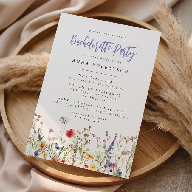 Colorful Wildflower Bachelorette Party Invitation (Creator Uploaded)