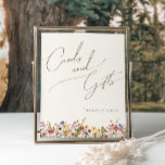 Colorful Wildflower | Beige Cards and Gifts Sign<br><div class="desc">This colorful wildflower | beige cards and gifts sign is perfect for your simple, whimsical boho rainbow summer wedding. The bright, enchanted pink, yellow, orange, and gold color florals give this product the feel of a minimalist elegant vintage hippie spring garden. The modern design is artsy and delicate, portraying a...</div>