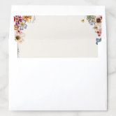 colorful wildflower watercolor  envelope liner