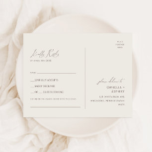 Colorful Wildflower Beige Garden Song Request RSVP Postcard