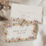 Colorful Wildflower | Beige Meadow Flat Wedding Place Card