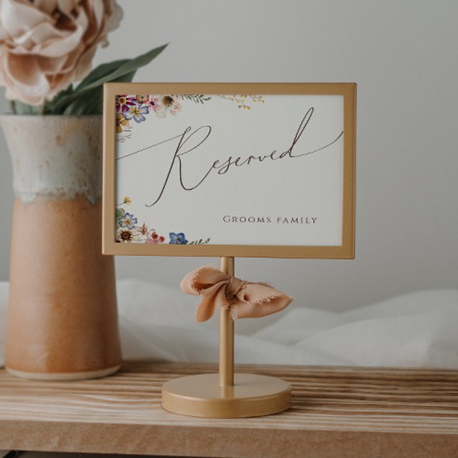 Colorful Wildflower | Beige Reserved Sign (Creator Uploaded)