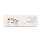 Colorful Wildflower | Beige Return Address Label