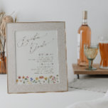 Colorful Wildflower | Beige Signature Drinks Sign at Zazzle