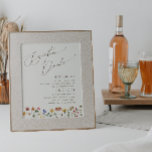 Colorful Wildflower | Beige Signature Drinks Sign<br><div class="desc">This colorful wildflower | beige signature drinks sign is perfect for your simple, whimsical boho rainbow summer wedding. The bright, enchanted pink, yellow, orange, and gold color florals give this product the feel of a minimalist elegant vintage hippie spring garden. The modern design is artsy and delicate, portraying a classic...</div>