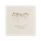 Colorful Wildflower | Beige Wedding Napkins