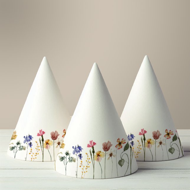 Colorful Wildflower Birthday Party Hat (Creator Uploaded)