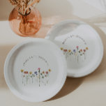 Colorful Wildflower Birthday Party Paper Plates<br><div class="desc">These colorful wildflower birthday party paper plates are perfect for your simple, whimsical boho rainbow summer party. The bright, enchanted pink, yellow, orange, and gold color florals give this product the feel of a minimalist elegant vintage hippie spring garden. The modern design is artsy and delicate, portraying a classic earthy...</div>