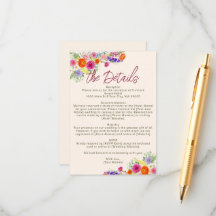 Colorful Wildflower Bloom Vintage Garden Wedding