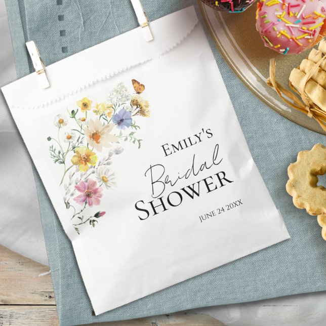 Colorful Wildflower Boho Bridal Shower Thank You  Favor Bag (Creator Uploaded)