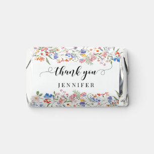Colorful Wildflower Boho Bridal Shower Thank You Hershey's Miniatures