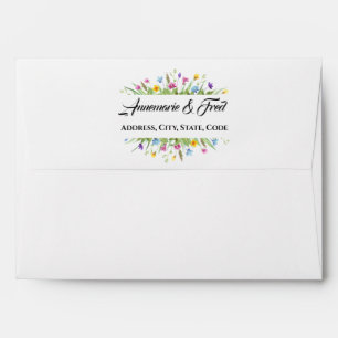 Colorful Wildflower Boho Envelope