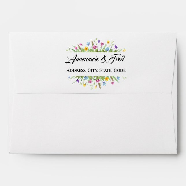 Colorful | Wildflower Boho Envelope (Back (Top Flap))