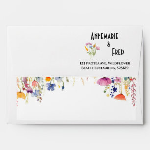 Colorful Wildflower Boho Envelope