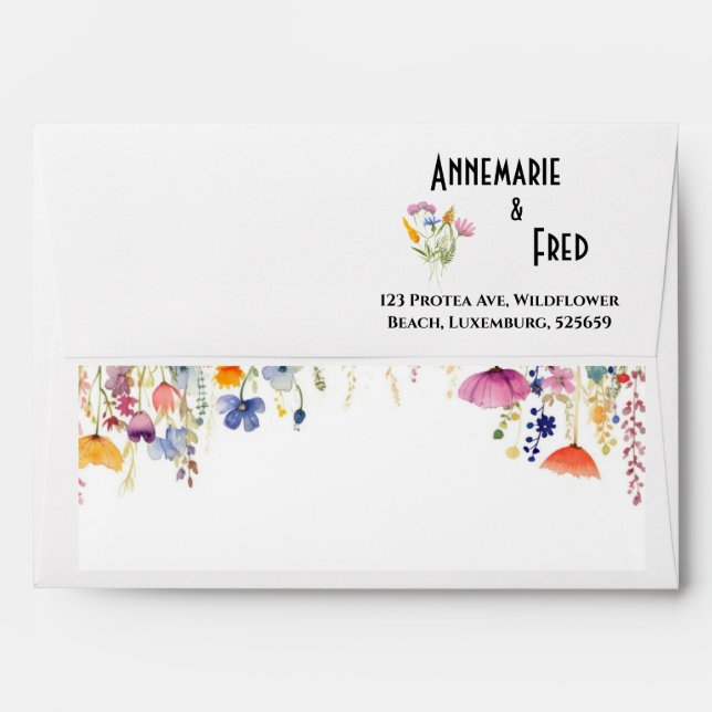 Colorful | Wildflower Boho Envelope (Back (Top Flap))