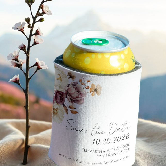 Colorful Wildflower | Boho Wedding Can Cooler (Creator Uploaded)