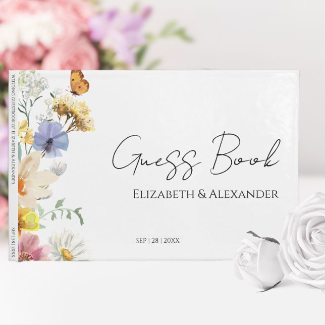 Colorful Wildflower | Boho Wedding Guest Book (Creator Uploaded)