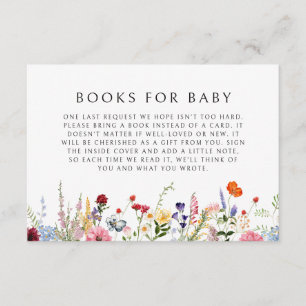 Colorful Wildflower Books for Baby Enclosure Card