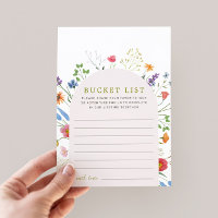 Colorful Wildflower Bridal Shower Bucket List Idea