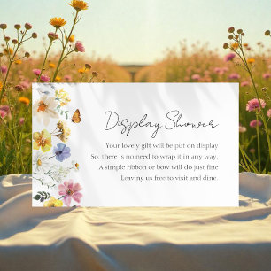 Colorful Wildflower Bridal Shower Display Shower Enclosure Card