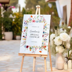 Colorful Wildflower Bridal Shower Foam Board