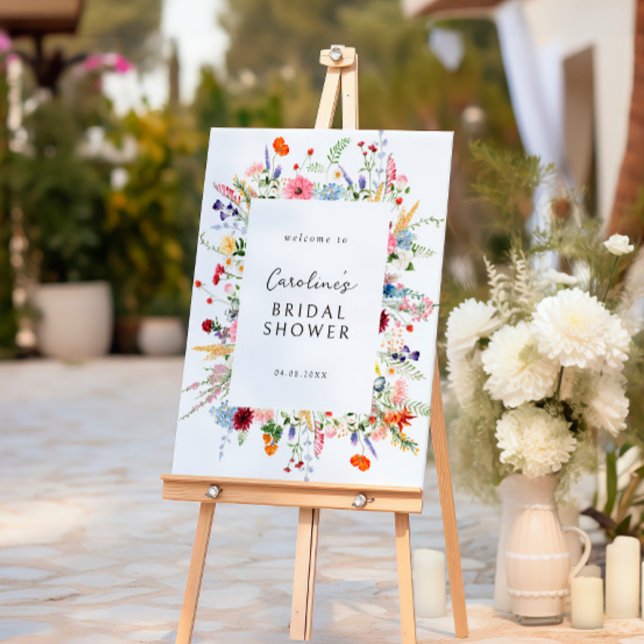 Colorful Wildflower Bridal Shower Foam Board (Creator Uploaded)