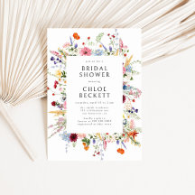 Colorful Wildflower Bridal Shower