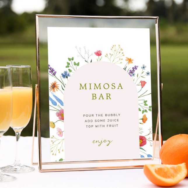 Colorful Wildflower Bridal Shower Mimosa Bar Sign (Creator Uploaded)