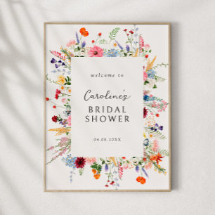 Colorful Wildflower Bridal Shower Poster