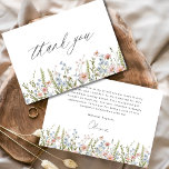 Colorful Wildflower Bridal Shower Thank You Card<br><div class="desc">Express your gratitude with our Colorful Wildflower Bridal Shower Thank You Card. This beautifully designed card captures the essence of nature's charm, featuring vibrant wildflowers against a warm terracotta backdrop. The delicate wildflowers symbolize the beauty and uniqueness of each moment shared during the bridal shower. The terracotta color palette adds...</div>