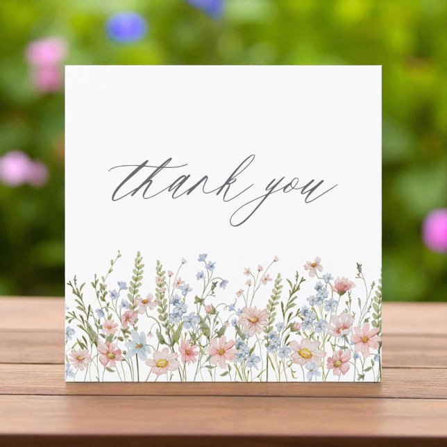Colorful Wildflower Bridal Shower Thank You Card (Creator Uploaded)