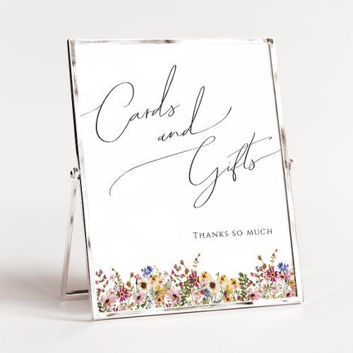 Colorful Wildflower  Cards and Gifts Sign