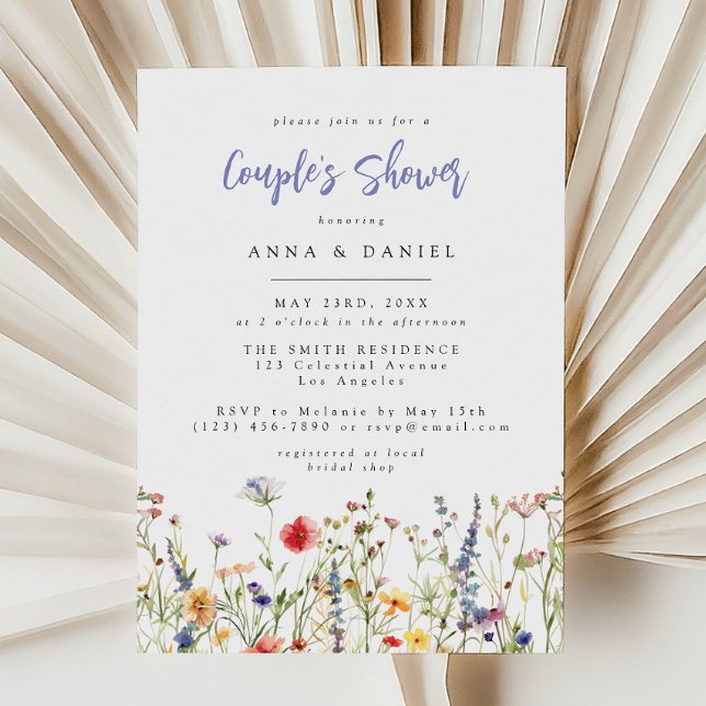 Colorful Wildflower Couple's Shower Invitation (Creator Uploaded)