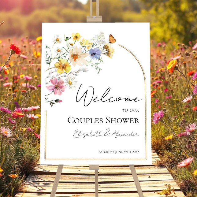 Colorful Wildflower Couples Shower Welcome Sign (Creator Uploaded)