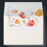 Colorful Wildflower Cream Wedding Envelope<br><div class="desc">Elegant colorful wildflower wedding envelope.</div>
