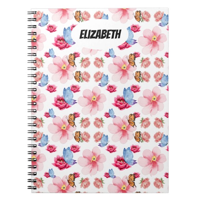 Colorful Wildflower Design Notebook (Front)