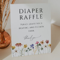 Colorful Wildflower Diaper Raffle Baby Shower