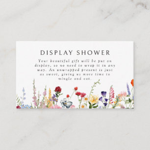 Colorful Wildflower Display Shower Enclosure Card