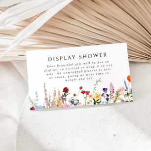 Colorful Wildflower Display Shower Enclosure Card