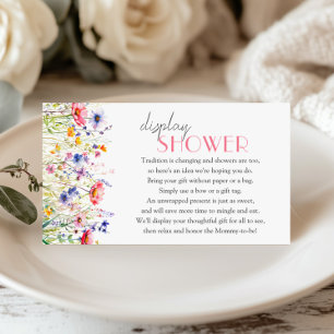 Colorful Wildflower Display Shower Gifts Enclosure Card